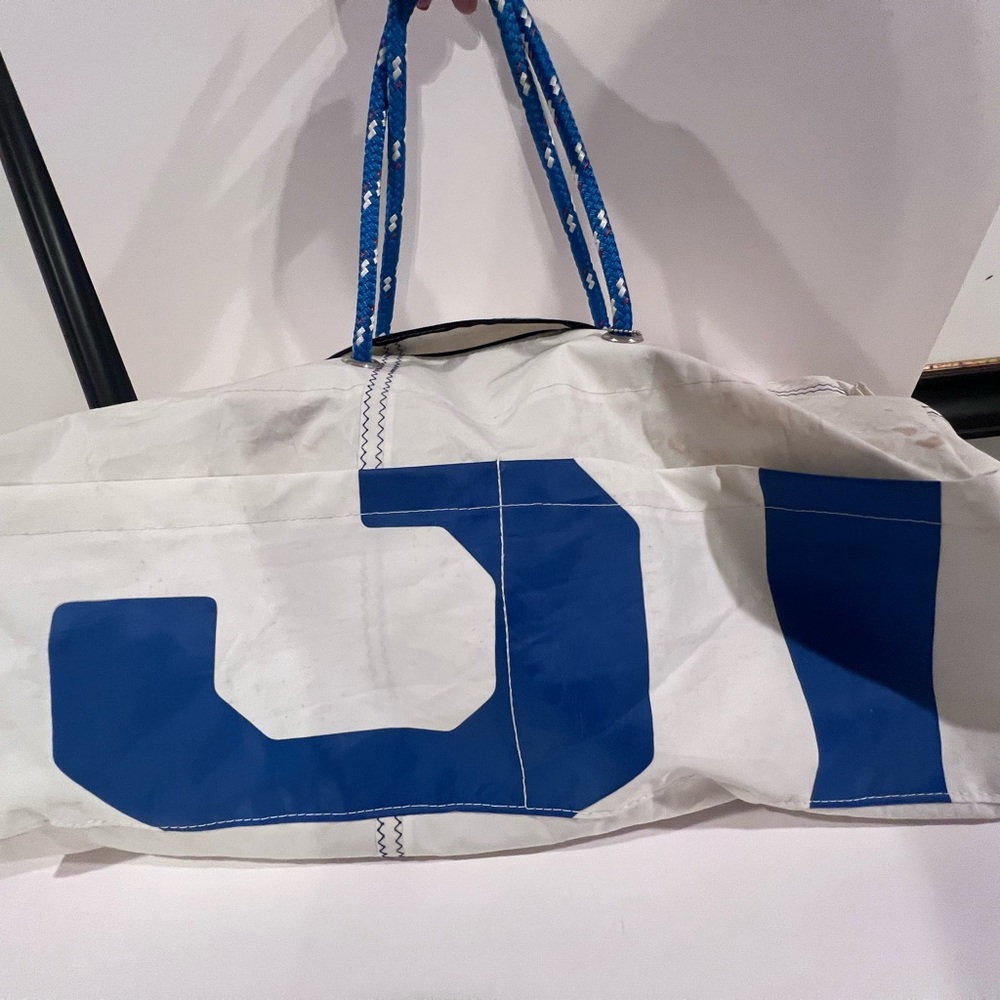 By the Bay duffle sail bag blue